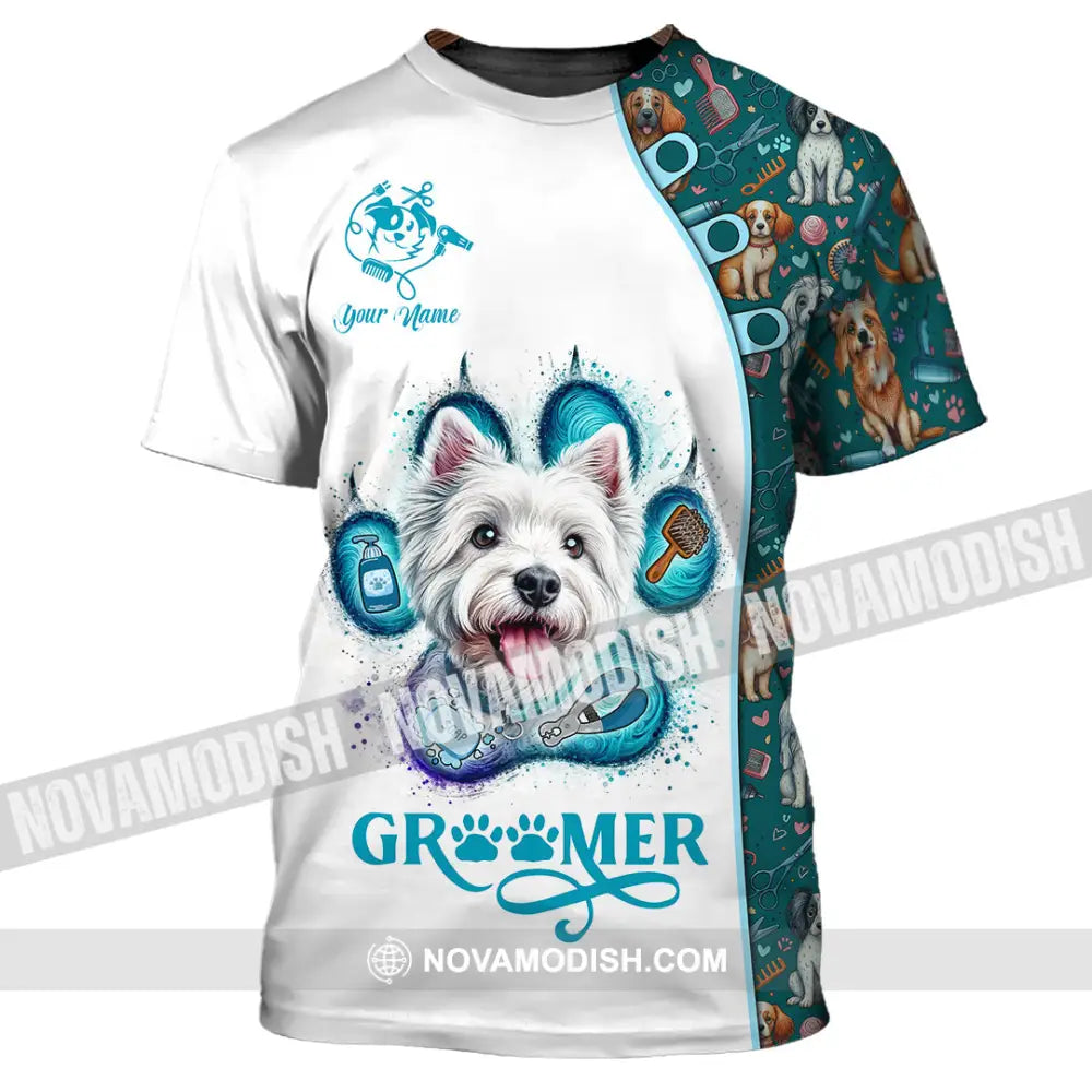 Unisex Shirt - Custom Text Shirt Groomer Shirt T-Shirt / S T-shirt
