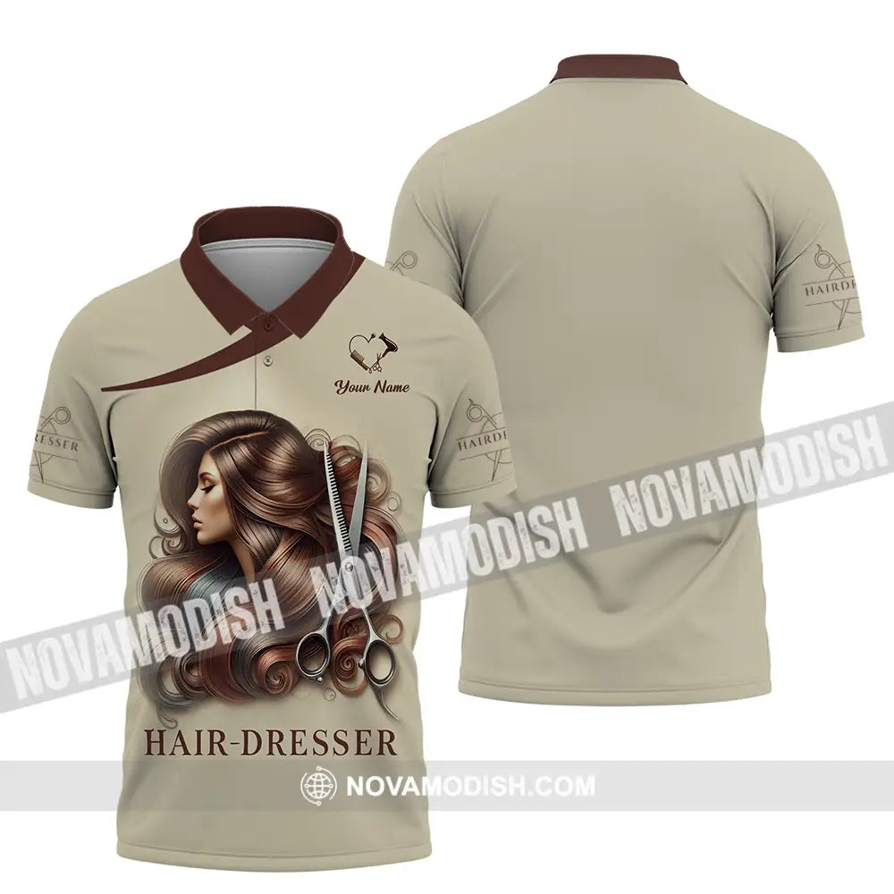 Unisex Shirt - Custom Text Hair Dresser Polo / S T-Shirt