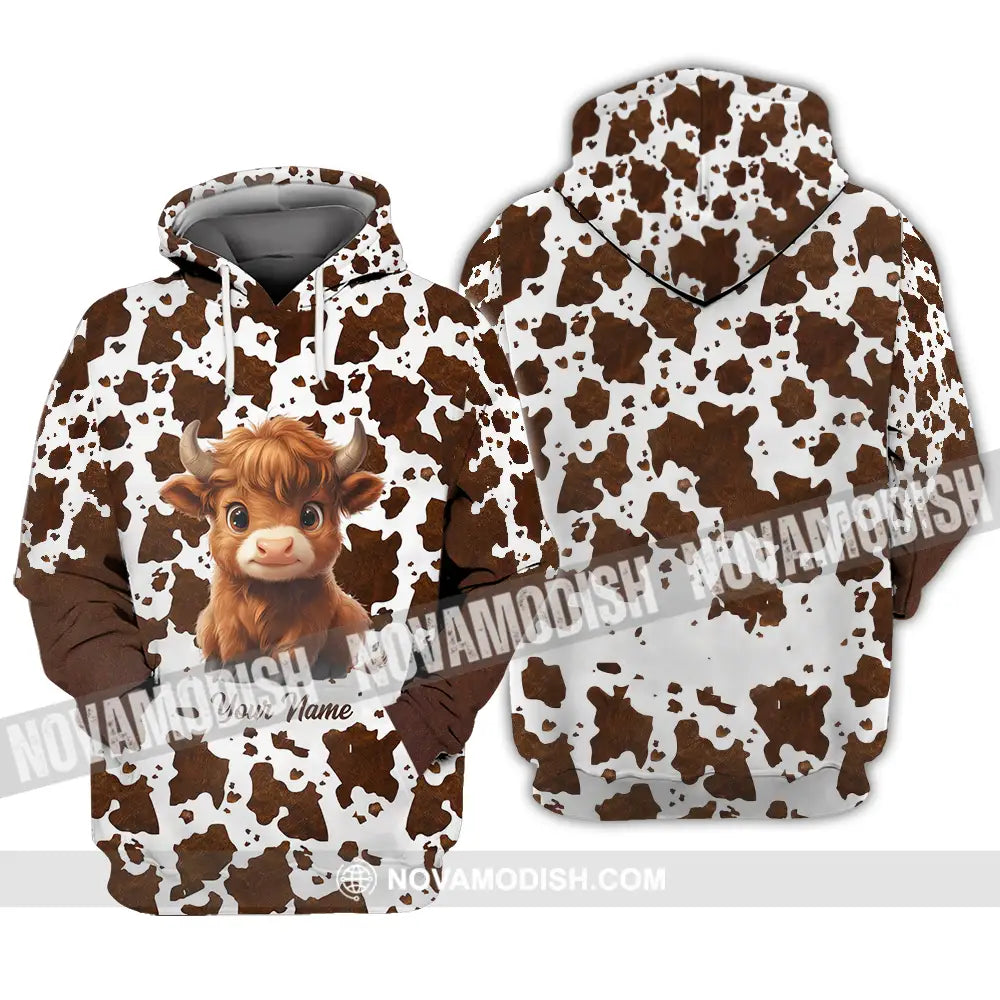 Unisex Shirt - Custom Text Shirt Highland Cow Shirt Hoodie / S T-shirt