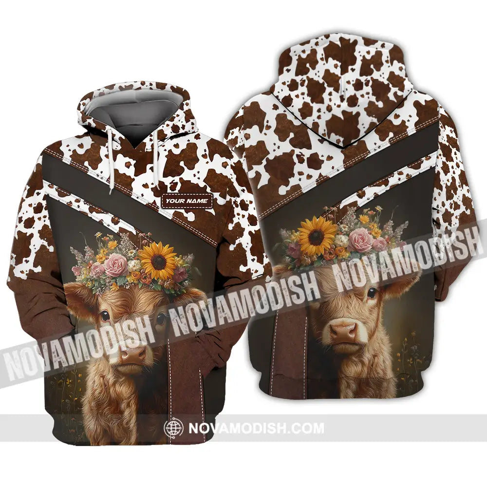 Unisex Shirt - Custom Text Shirt Highland Cow Shirt Hoodie / S T-shirt