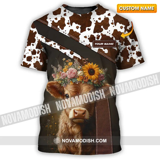 Unisex Shirt - Custom Text Shirt Highland Cow Shirt T-shirt