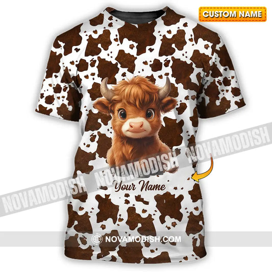 Unisex Shirt - Custom Text Shirt Highland Cow Shirt T-shirt