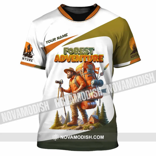 Unisex Shirt - Custom Text Shirt Hiking Forest Adventure T-Shirt / S T-shirt
