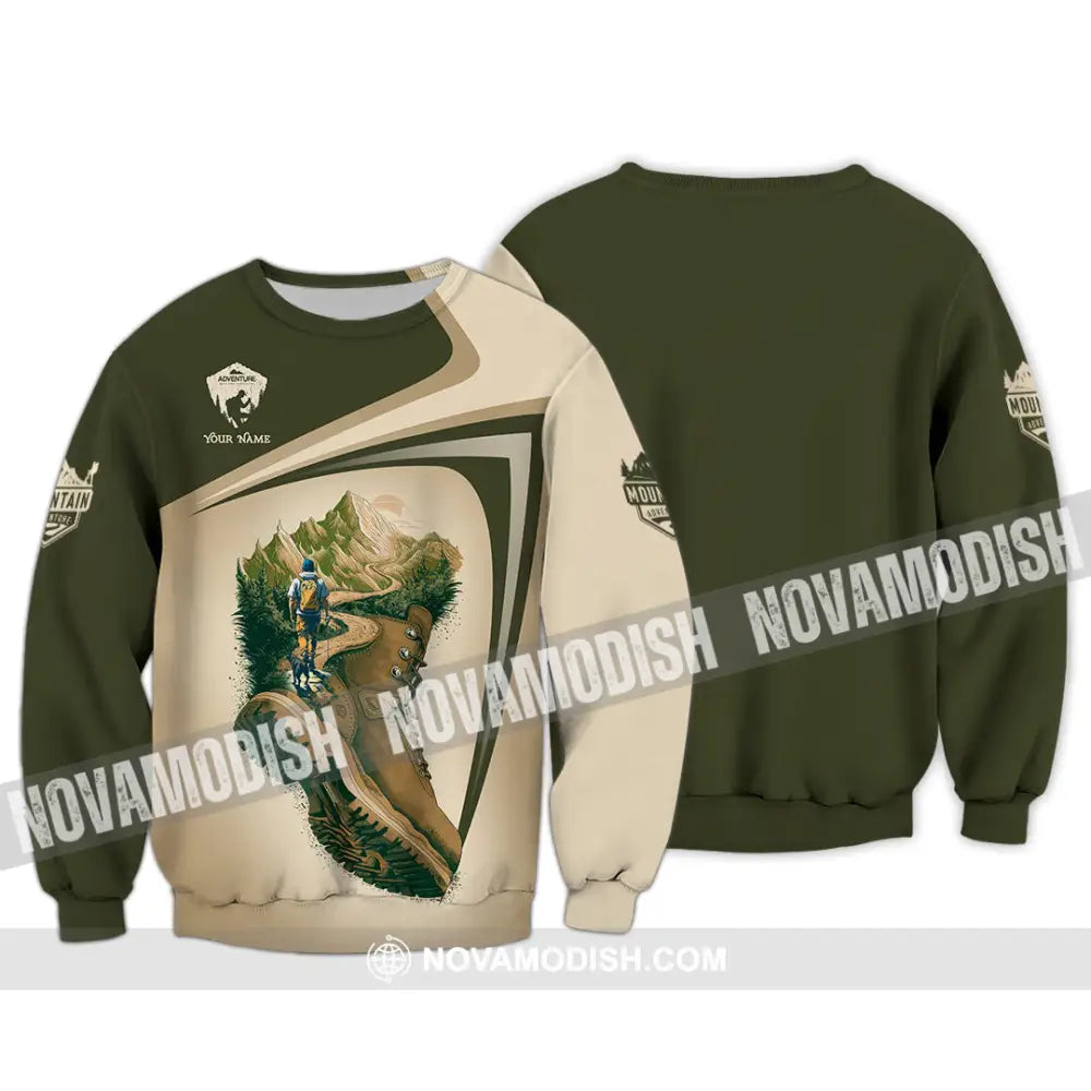Unisex Shirt - Custom Text Shirt Hiking Long Sleeve / S T-shirt