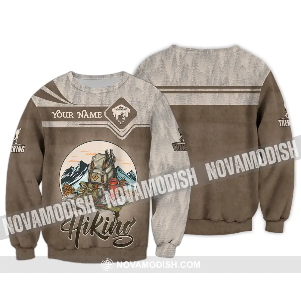 Unisex Shirt - Custom Text Shirt Hiking Long Sleeve / S T-shirt