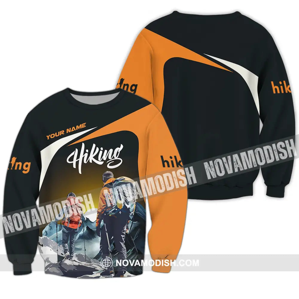 Unisex Shirt - Custom Text Shirt Hiking Long Sleeve / S T-shirt