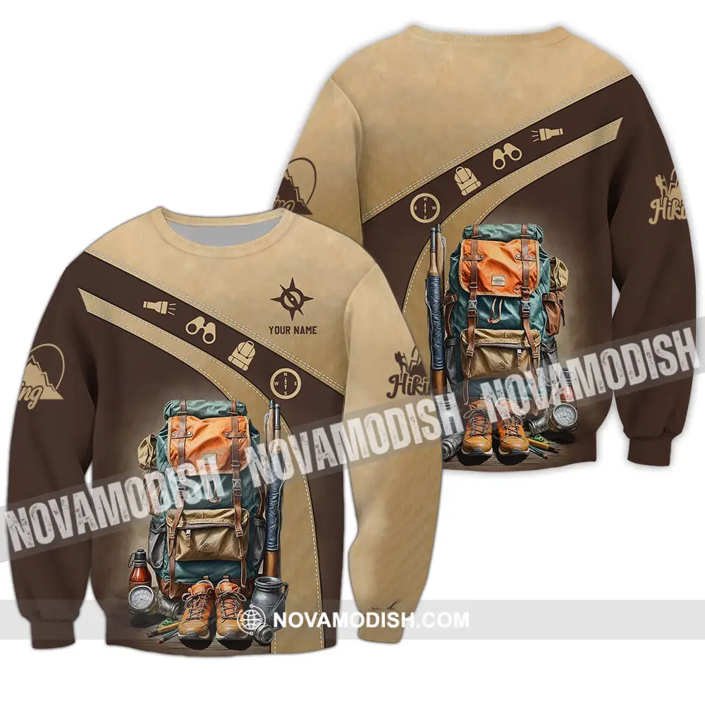 Unisex Shirt - Custom Text Shirt Hiking Shirt Long Sleeve / S T-shirt