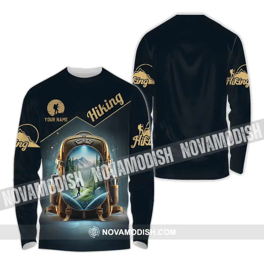 Unisex Shirt - Custom Text Shirt Hiking Shirt Long Sleeve Shirt / S T-shirt