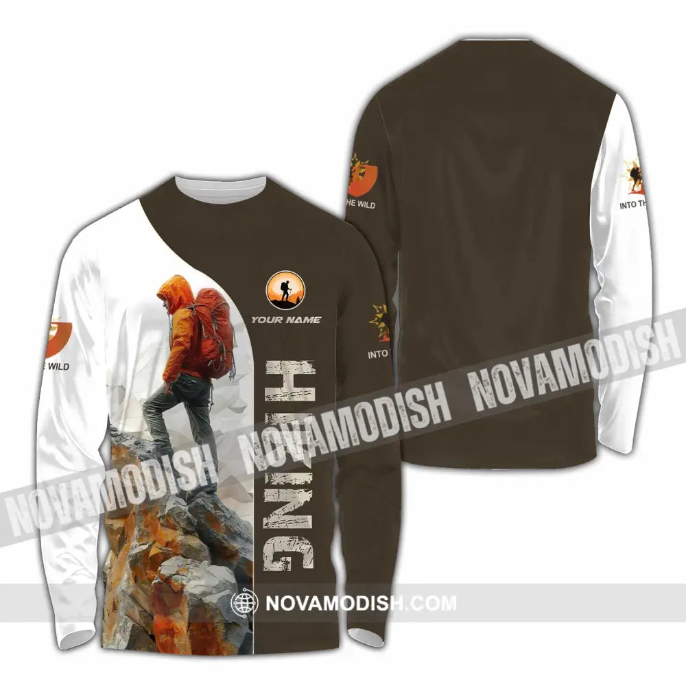 Unisex Shirt - Custom Text Shirt Hiking Shirt Long Sleeve Shirt / S T-shirt