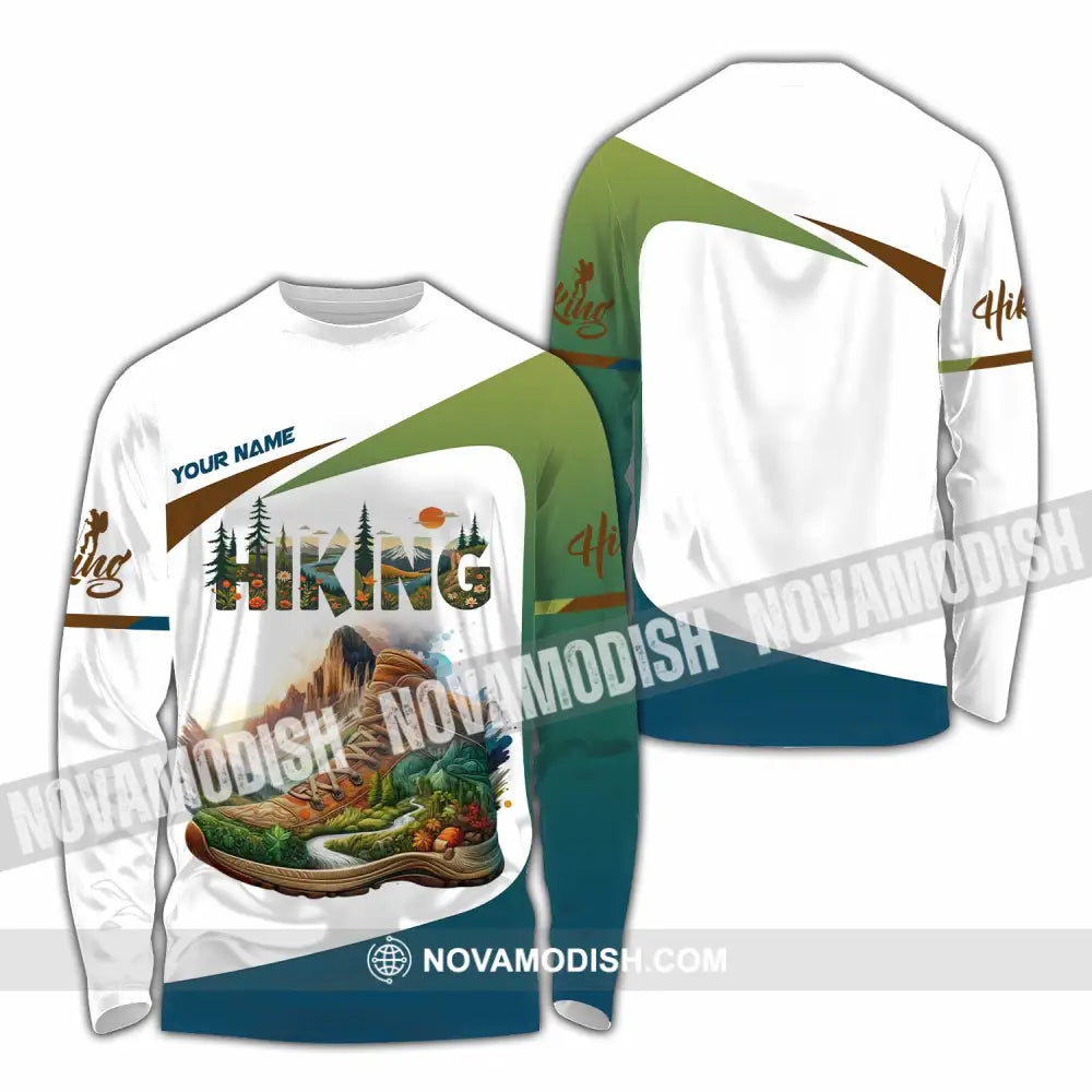 Unisex Shirt - Custom Text Shirt Hiking Shirt Long Sleeve Shirt / S T-shirt