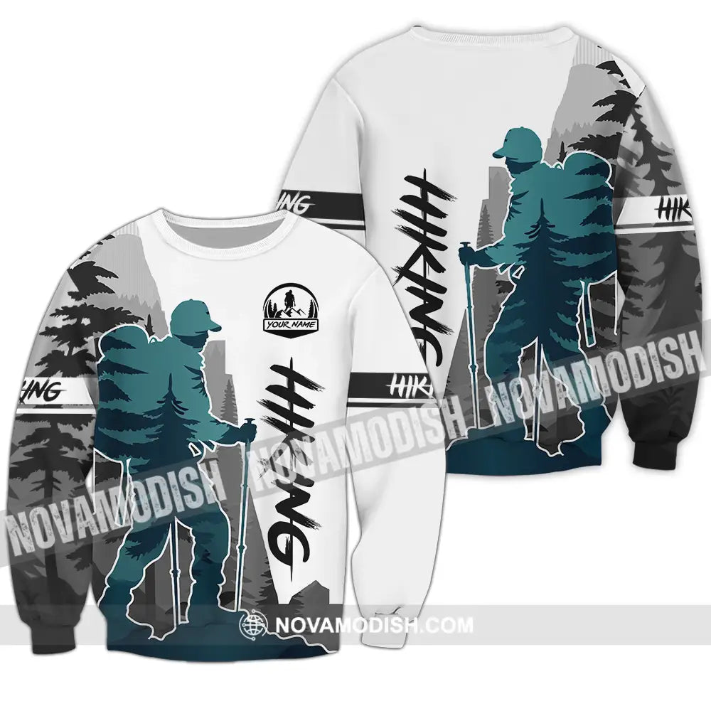 Unisex Shirt - Custom Text Shirt Hiking Long Sleeve / S T-shirt