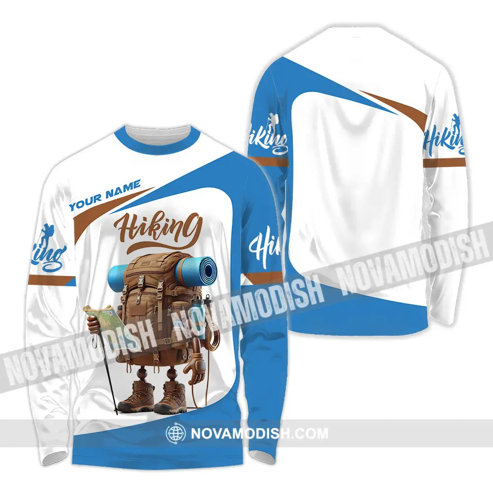 Unisex Shirt - Custom Text Shirt Hiking Long Sleeve Shirt / S T-shirt