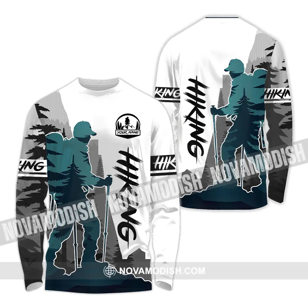 Unisex Shirt - Custom Text Shirt Hiking Long Sleeve Shirt / S T-shirt