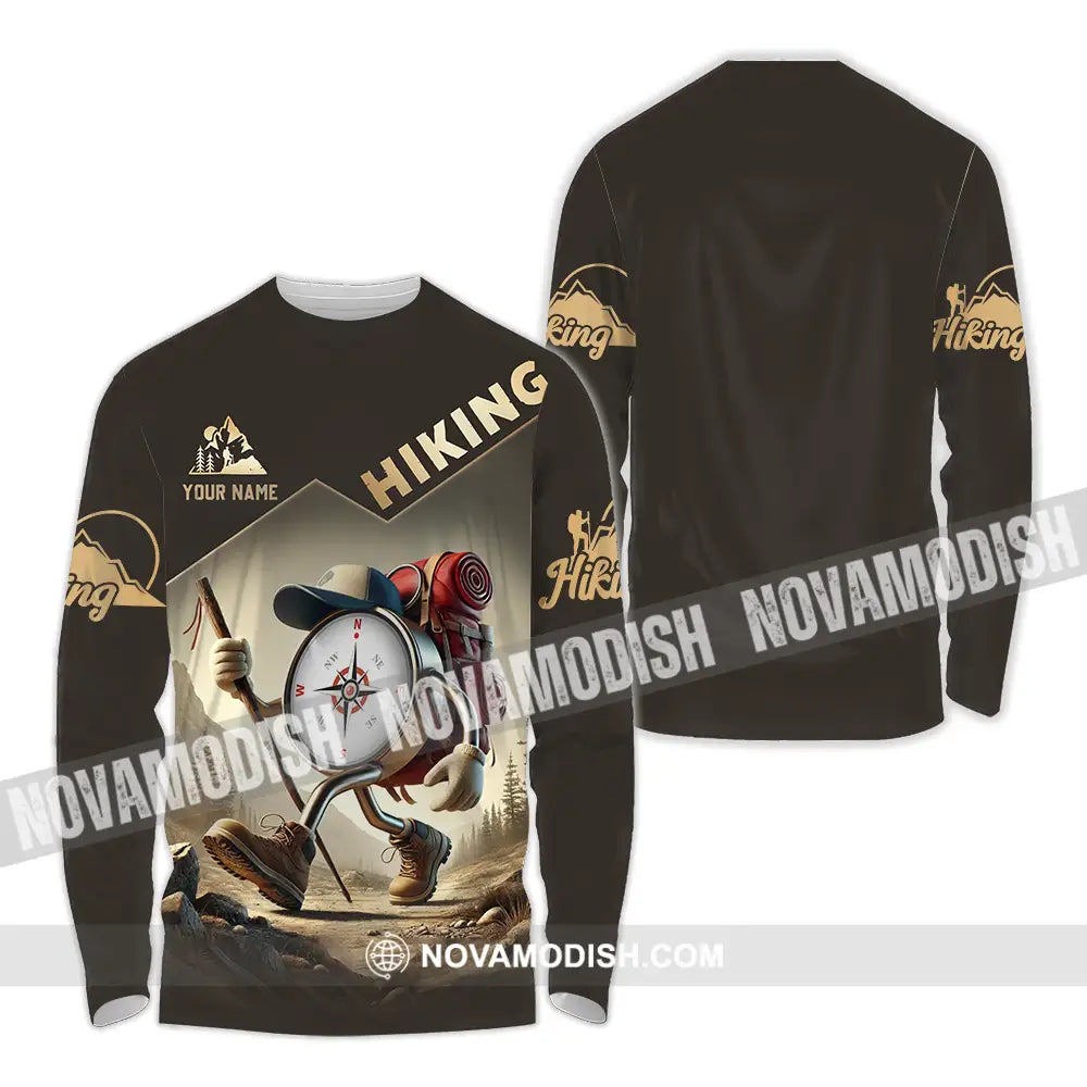 Unisex Shirt - Custom Text Shirt Hiking Shirt Long Sleeve Shirt / S T-shirt