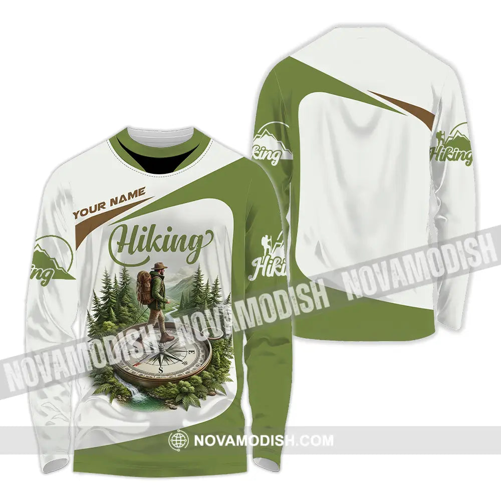 Unisex Shirt - Custom Text Shirt Hiking Shirt Long Sleeve Shirt / S T-shirt