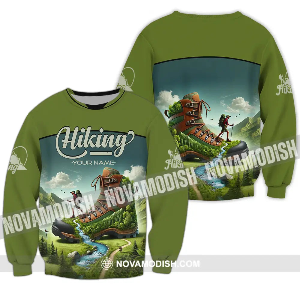 Unisex Shirt - Custom Text Shirt Hiking Shirt Long Sleeve / S T-shirt