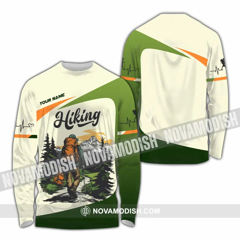 Unisex Shirt - Custom Text Shirt Hiking Shirt Long Sleeve Shirt / S T-shirt