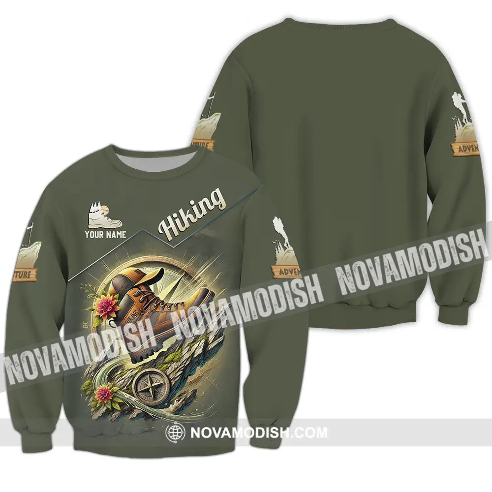 Unisex Shirt - Custom Text Shirt Hiking Long Sleeve / S T-shirt