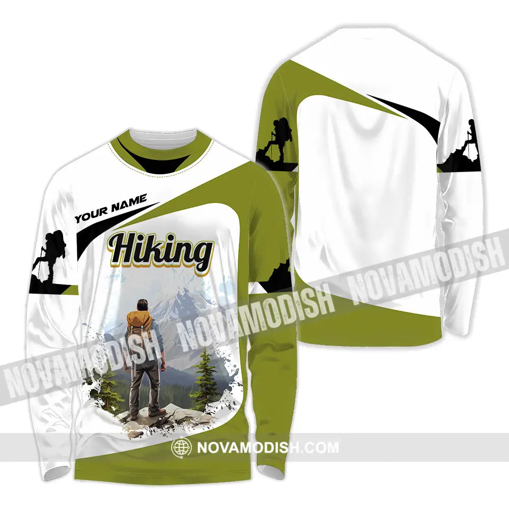 Unisex Shirt - Custom Text Shirt Hiking Long Sleeve Shirt / S T-shirt