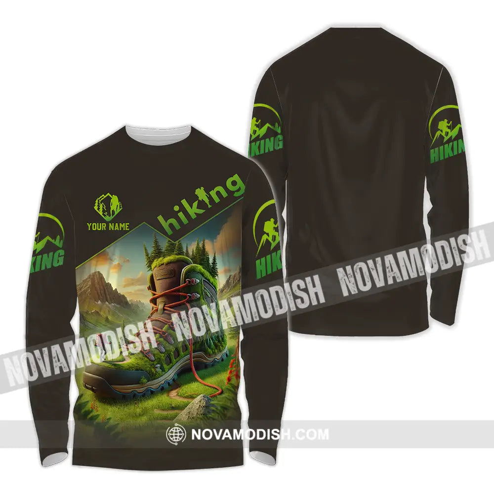 Unisex Shirt - Custom Text Shirt Hiking Lover Long Sleeve Shirt / S T-shirt