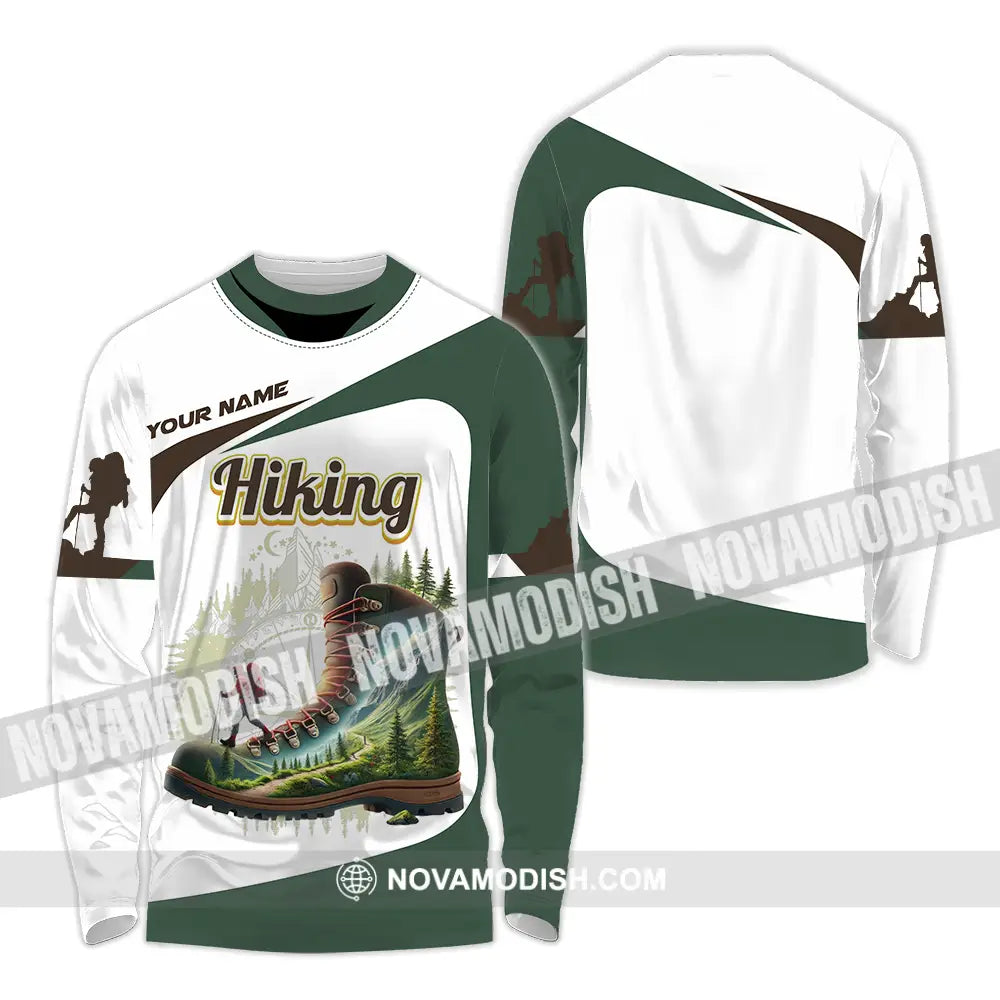 Unisex Shirt - Custom Text Shirt Hiking Lover Long Sleeve Shirt / S T-shirt