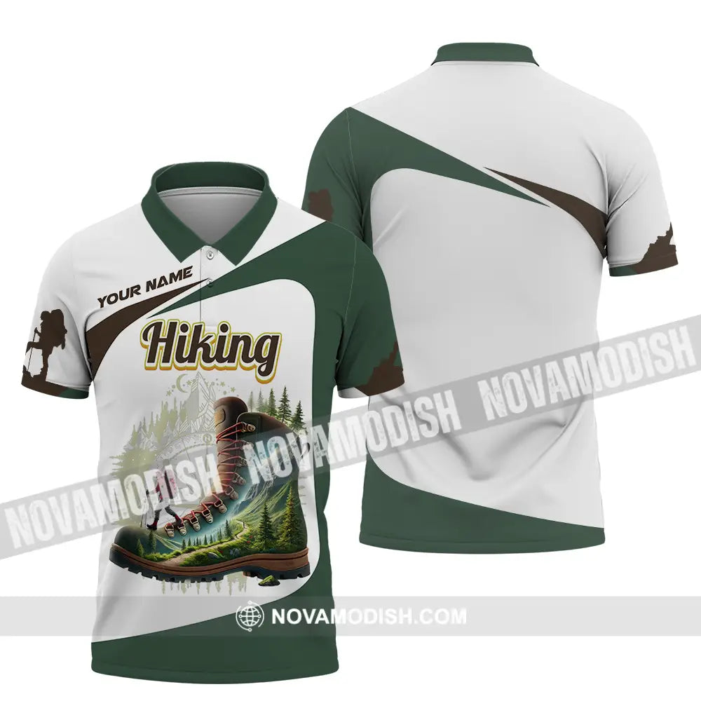 Unisex Shirt - Custom Text Shirt Hiking Lover Polo Shirt / S T-shirt