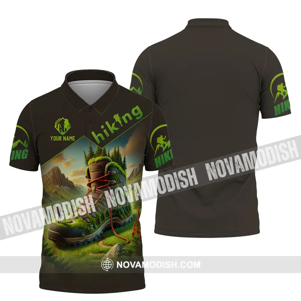 Unisex Shirt - Custom Text Shirt Hiking Lover Polo Shirt / S T-shirt