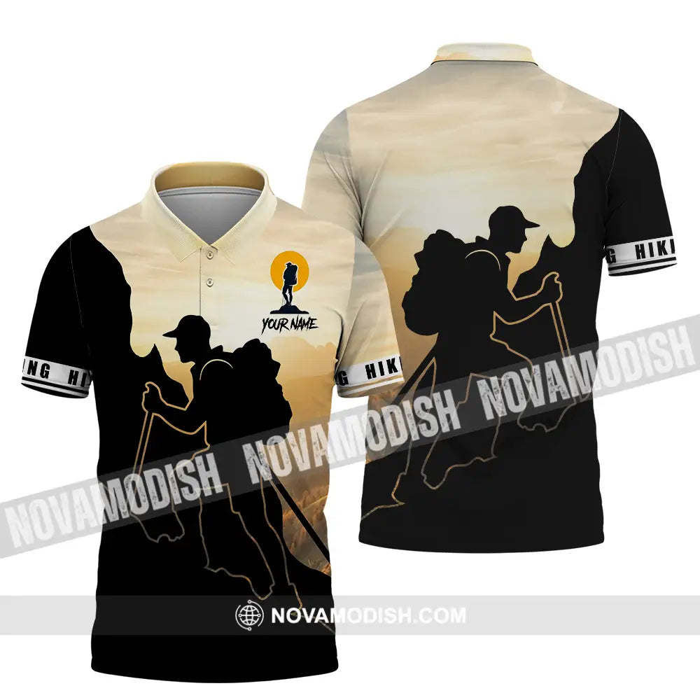 Unisex Shirt - Custom Text Shirt Hiking Polo Shirt / S T-shirt