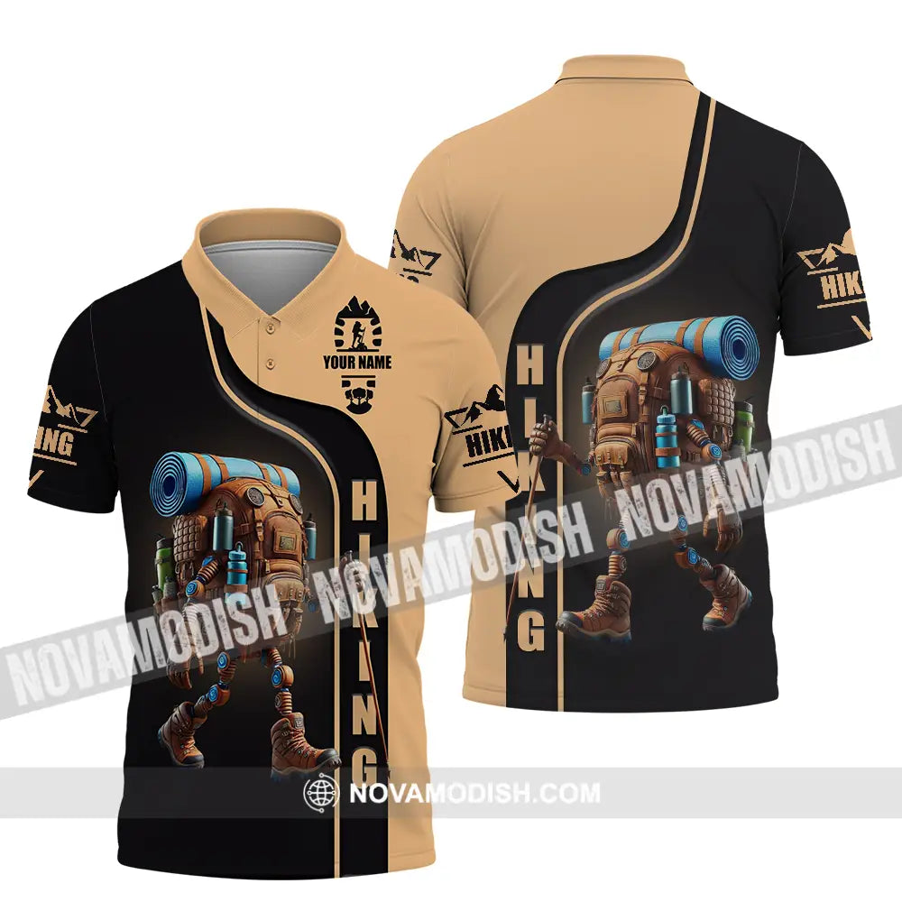 Unisex Shirt - Custom Text Shirt Hiking Polo Shirt / S T-shirt