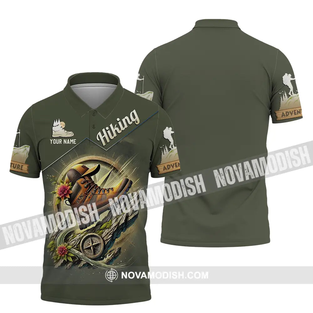 Unisex Shirt - Custom Text Shirt Hiking Polo Shirt / S T-shirt