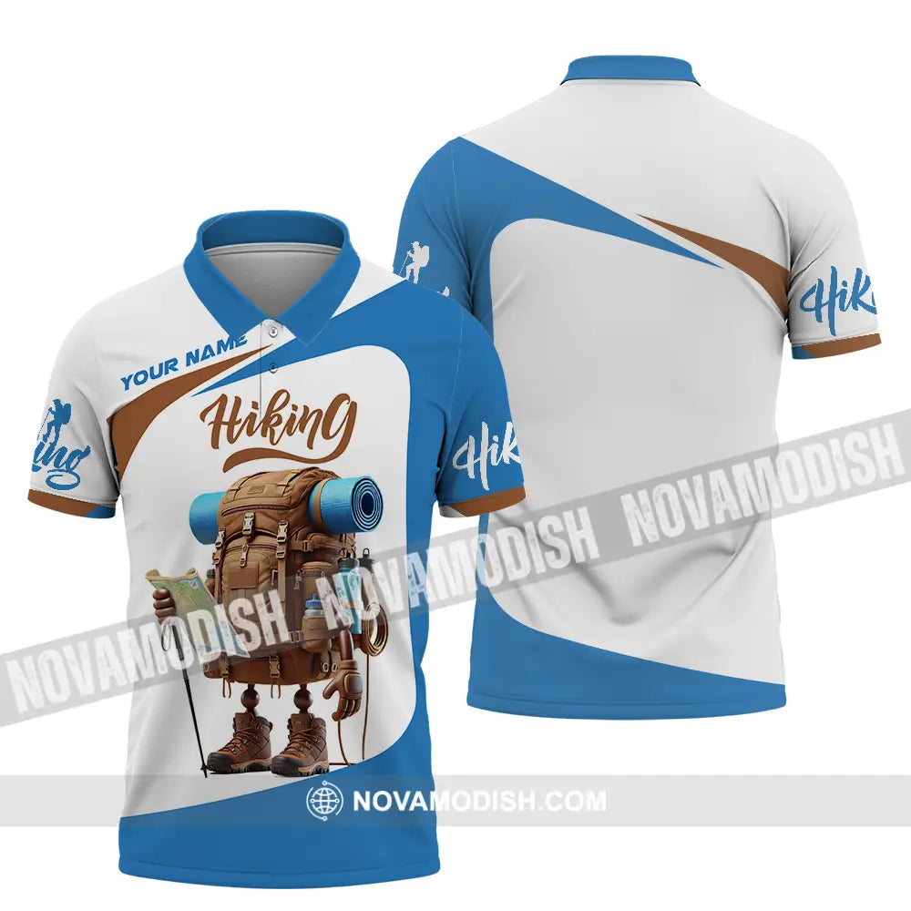 Unisex Shirt - Custom Text Shirt Hiking Polo Shirt / S T-shirt