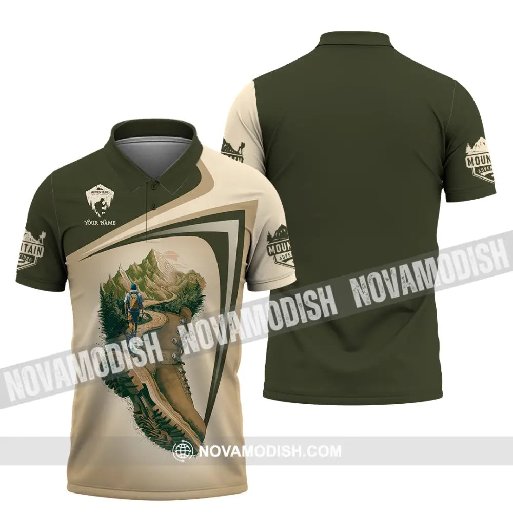 Unisex Shirt - Custom Text Shirt Hiking Polo Shirt / S T-shirt