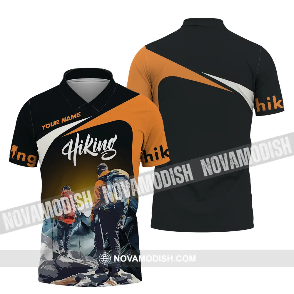 Unisex Shirt - Custom Text Shirt Hiking Polo Shirt / S T-shirt