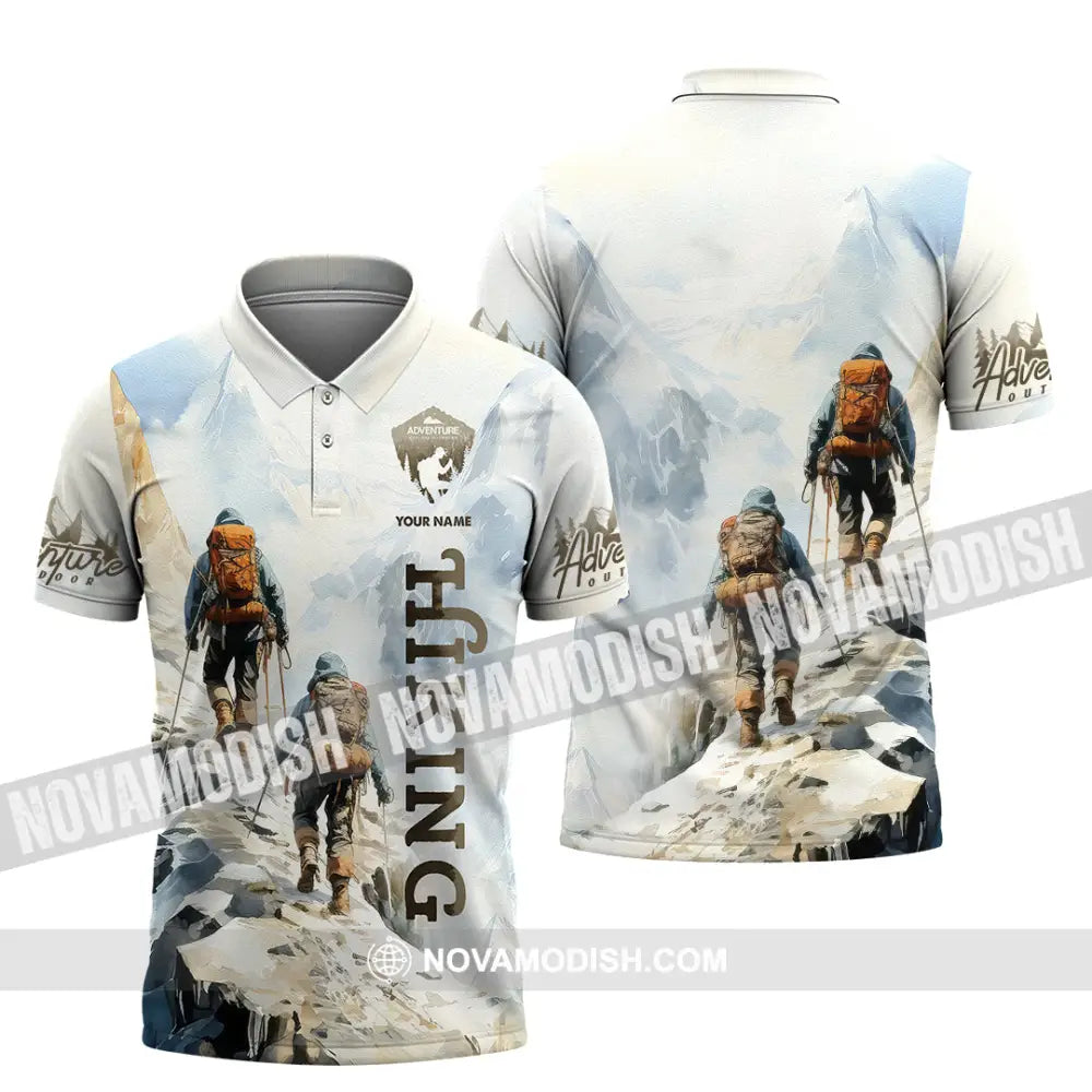 Unisex Shirt - Custom Text Shirt Hiking Polo Shirt / S T-shirt