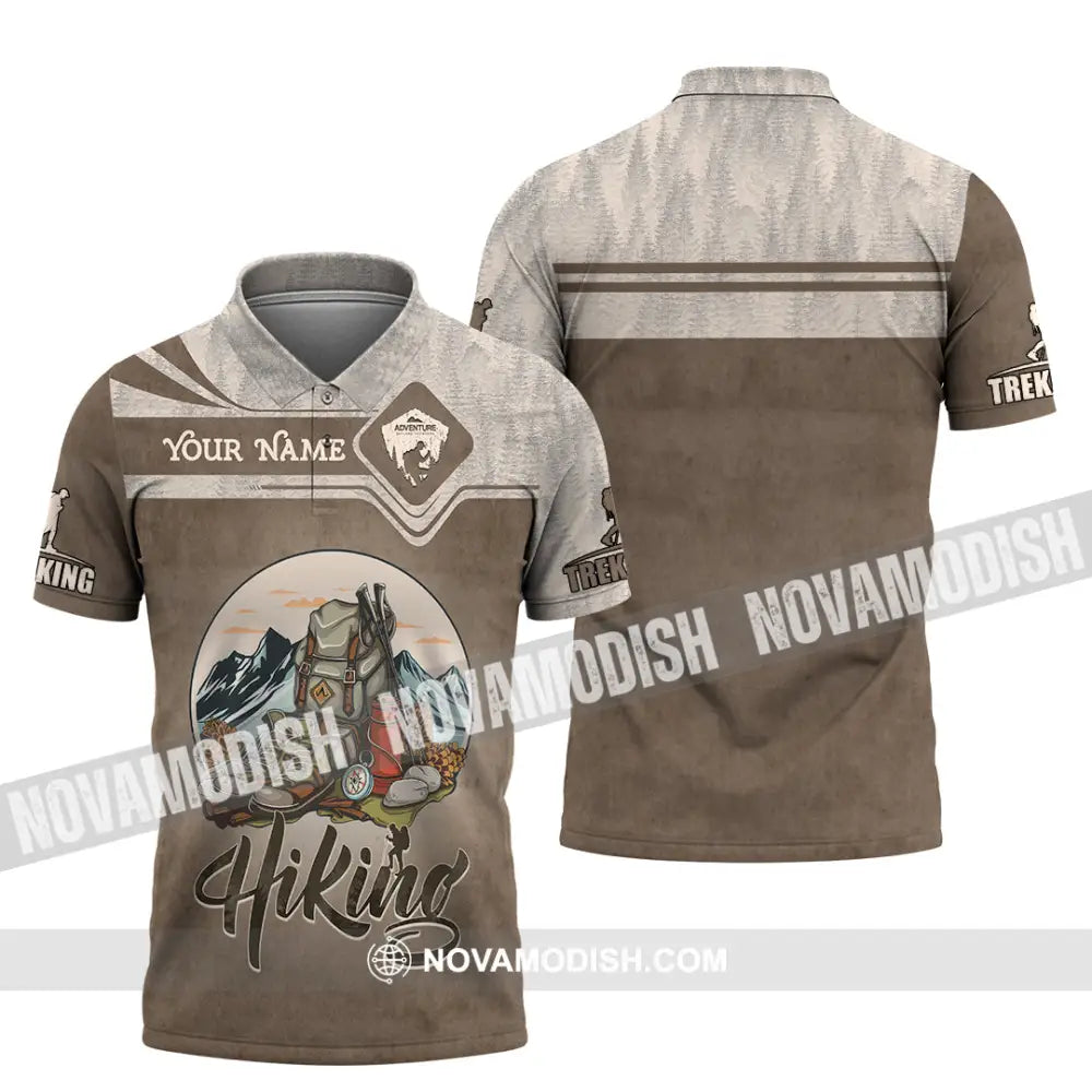 Unisex Shirt - Custom Text Shirt Hiking Polo Shirt / S T-shirt