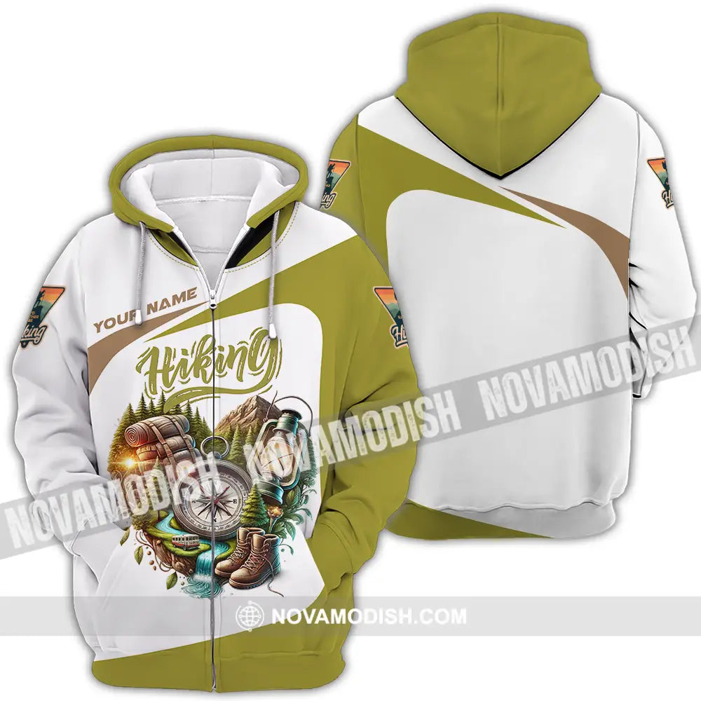 Unisex Shirt - Custom Text Shirt Hiking Shirt Zipper Hoodie / S T-shirt