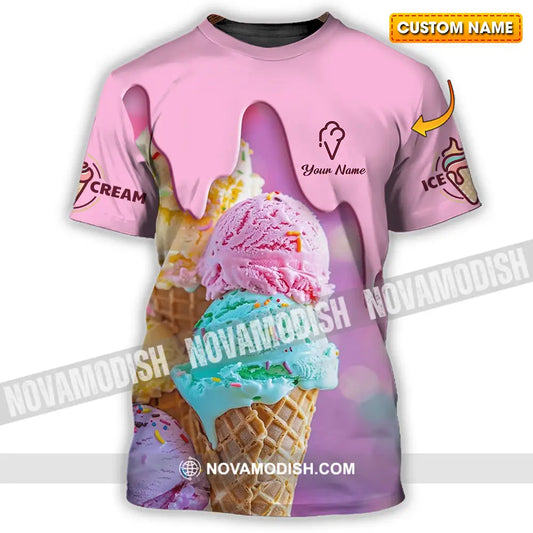 Unisex Shirt - Custom Text Shirt Ice Cream Shirt T-shirt