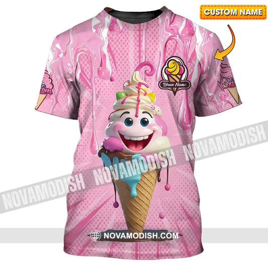 Unisex Shirt - Custom Text Shirt Ice Cream T-shirt