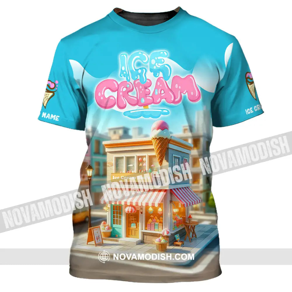Unisex Shirt - Custom Text Ice Cream T-Shirt / S T-Shirt