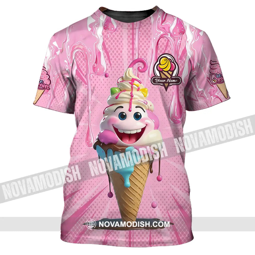 Unisex Shirt - Custom Text Shirt Ice Cream T-Shirt / S T-shirt