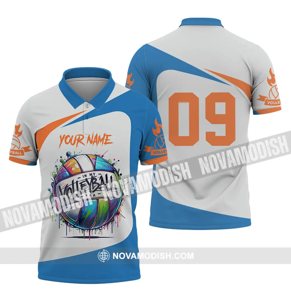 Unisex Shirt - Custom Text Shirt In My Volleyball Polo Shirt / S T-shirt
