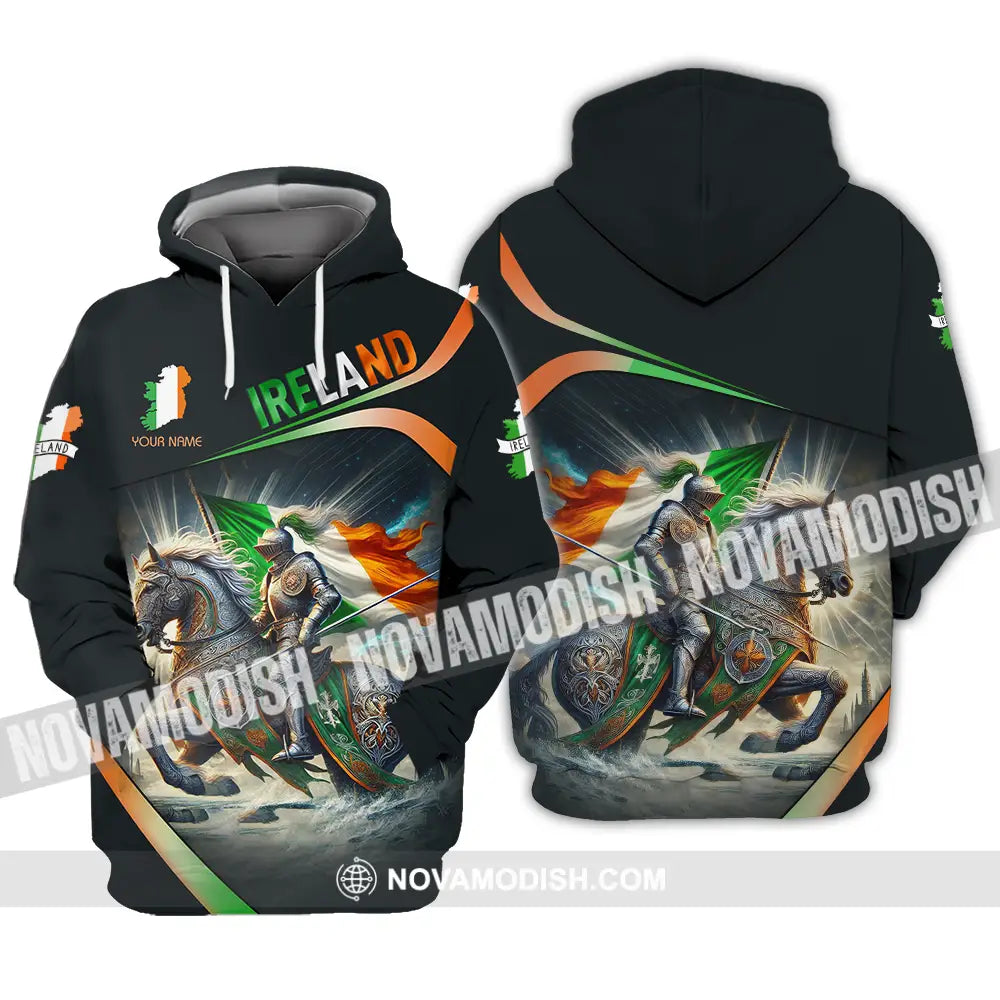 Unisex Shirt - Custom Text Shirt Ireland Hoodie / S T-shirt