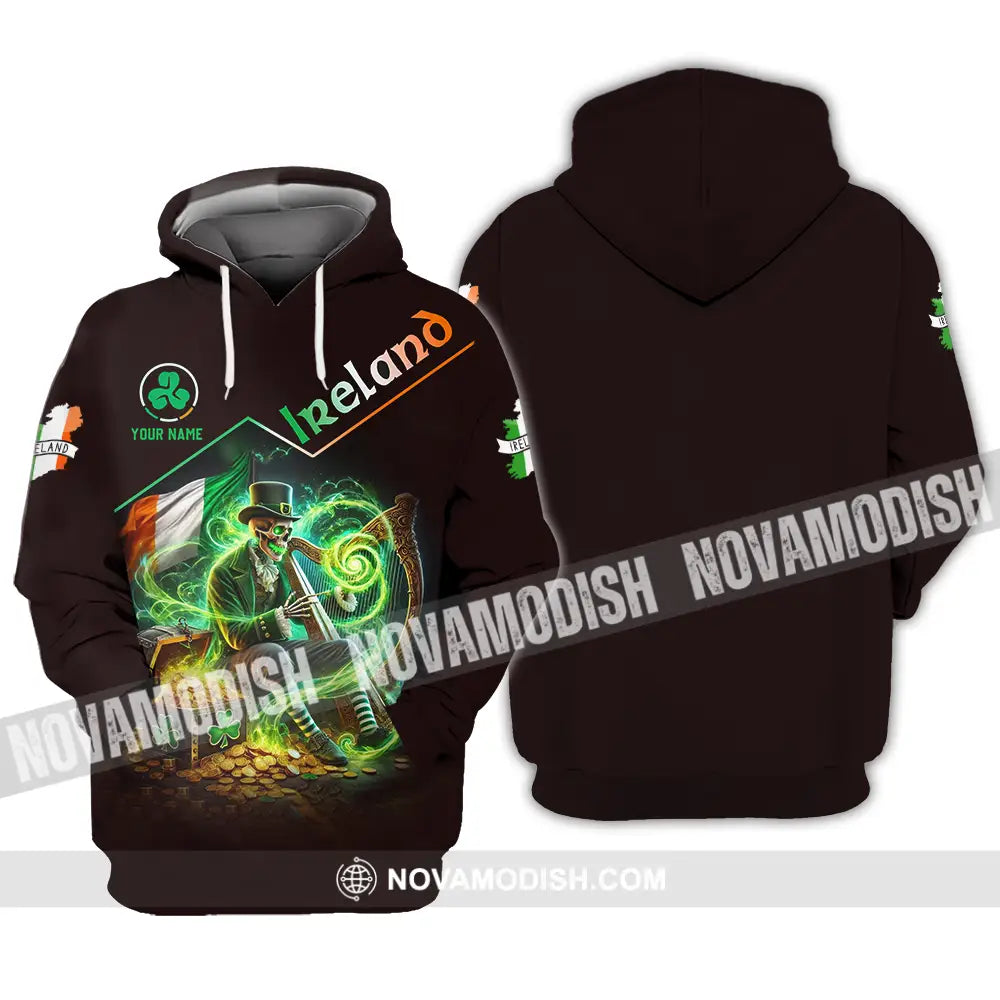 Unisex Shirt - Custom Text Shirt Ireland Hoodie / S T-shirt