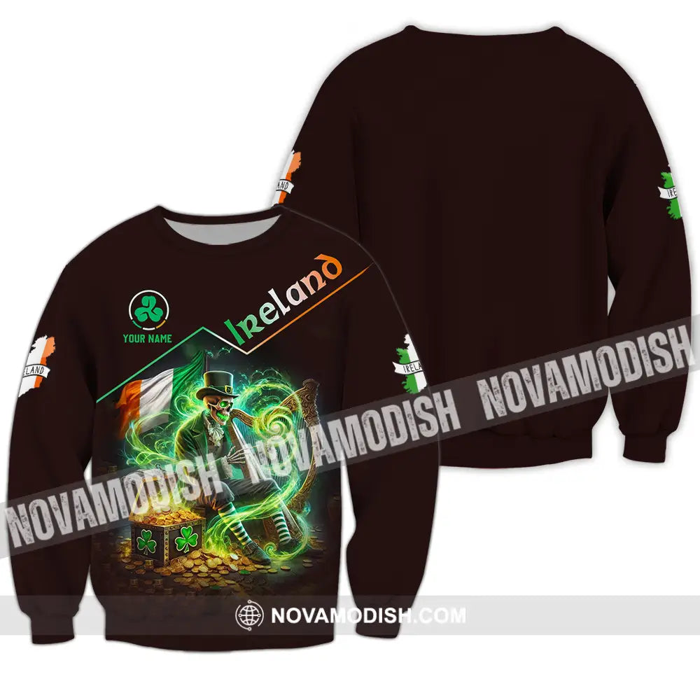Unisex Shirt - Custom Text Shirt Ireland Long Sleeve / S T-shirt