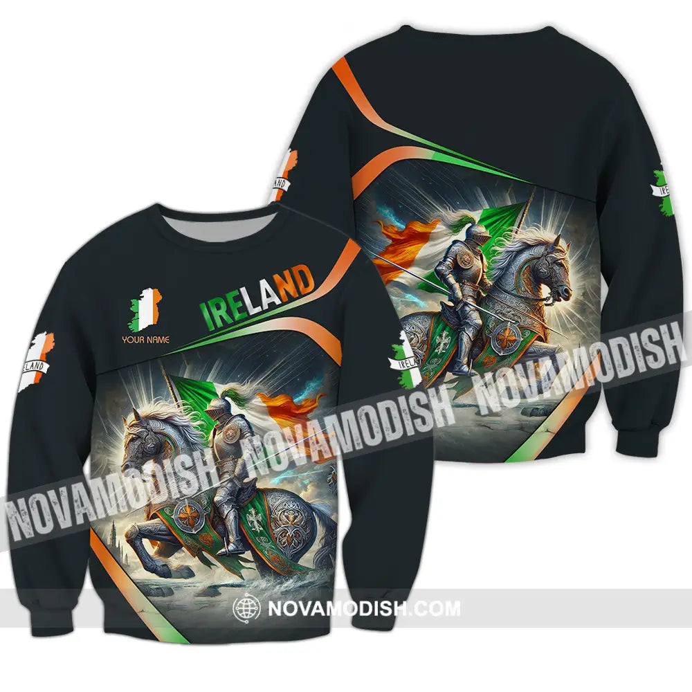 Unisex Shirt - Custom Text Shirt Ireland Long Sleeve / S T-shirt
