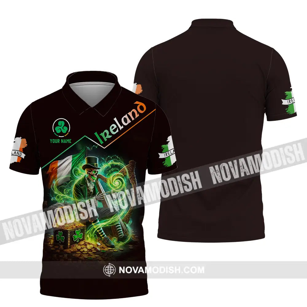 Unisex Shirt - Custom Text Shirt Ireland Polo Shirt / S T-shirt