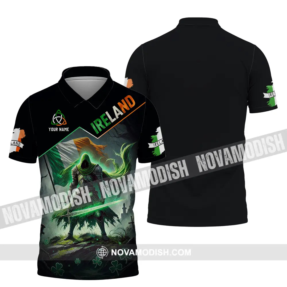 Unisex Shirt - Custom Text Shirt Ireland Polo Shirt / S T-shirt