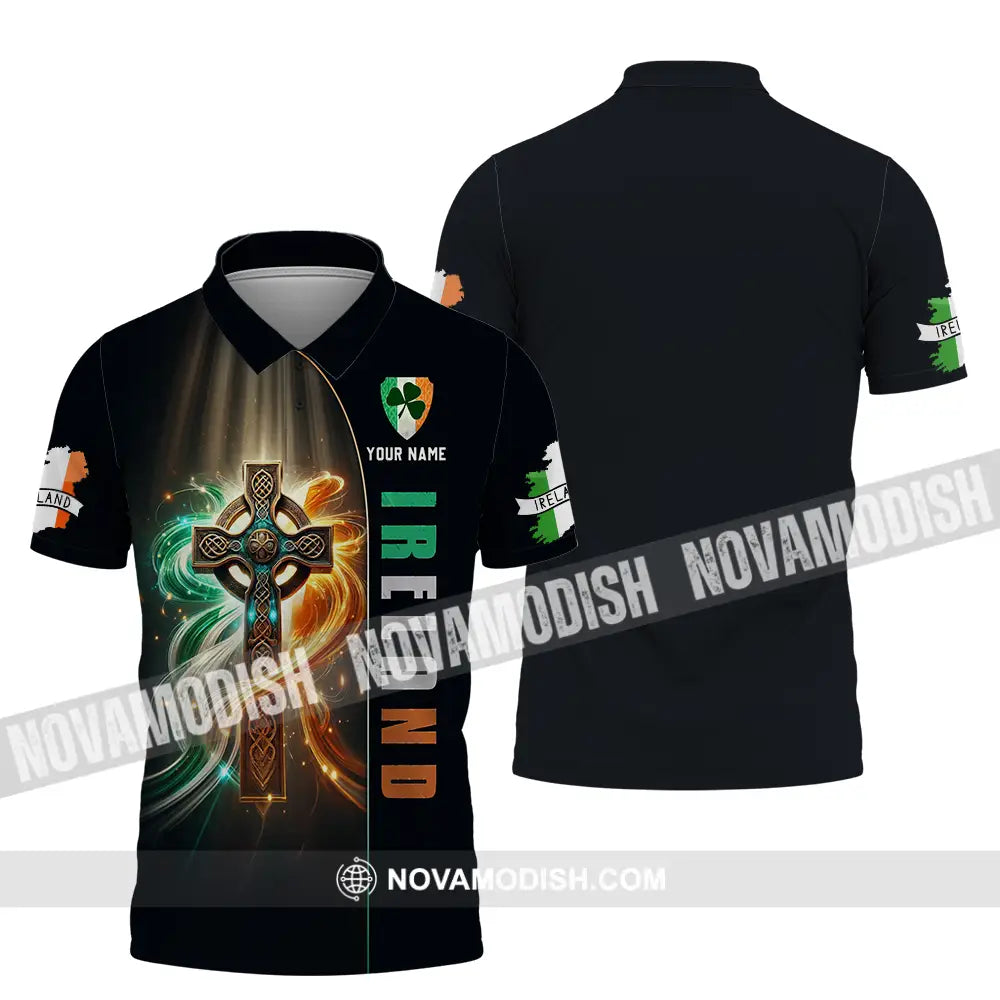 Unisex Shirt - Custom Text Shirt Ireland Polo Shirt / S T-shirt