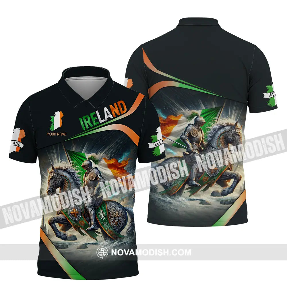 Unisex Shirt - Custom Text Shirt Ireland Polo Shirt / S T-shirt
