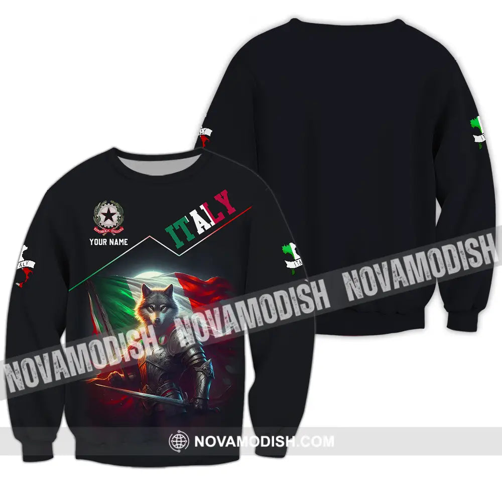 Unisex Shirt - Custom Text Shirt Italy Shirt Long Sleeve / S T-shirt